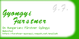 gyongyi furstner business card